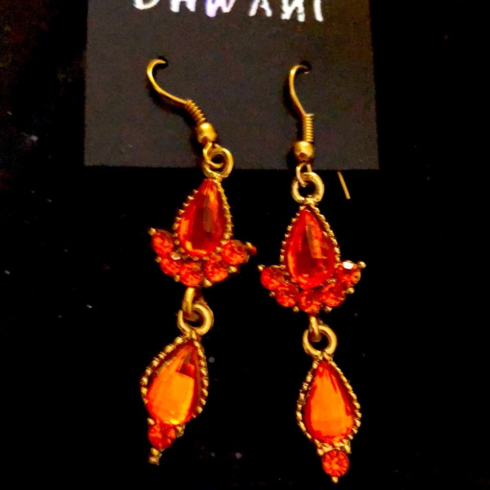 Brand new orange and gold earrings